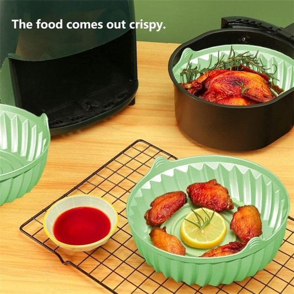 Reusable Non-stick Food Grade Silicon Oven Pan Air Fryer - Picture 8 of 15